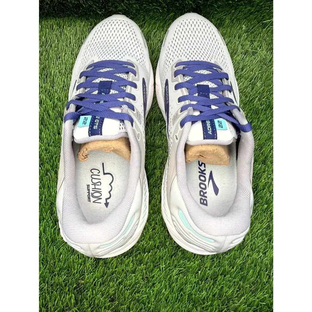 Brooks Adrenaline GTS 22 1203531D045 Athletic Sneaker Womens 10.5D Gray Mesh Gym